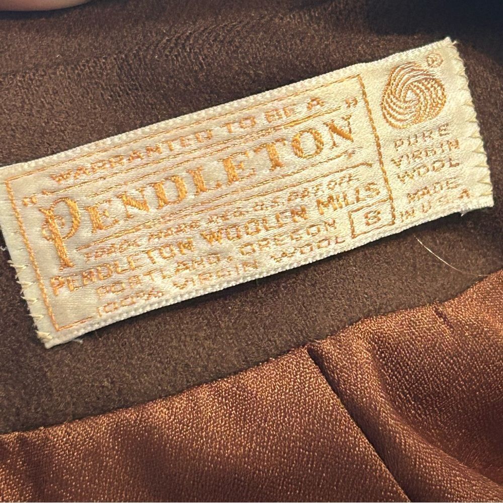 PENDLETON brown wool top blazer jacket made in US… - image 2